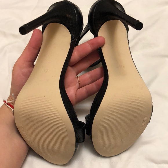 Bcbgmaxazria black snakeskin stilettos - Picture 3 of 5